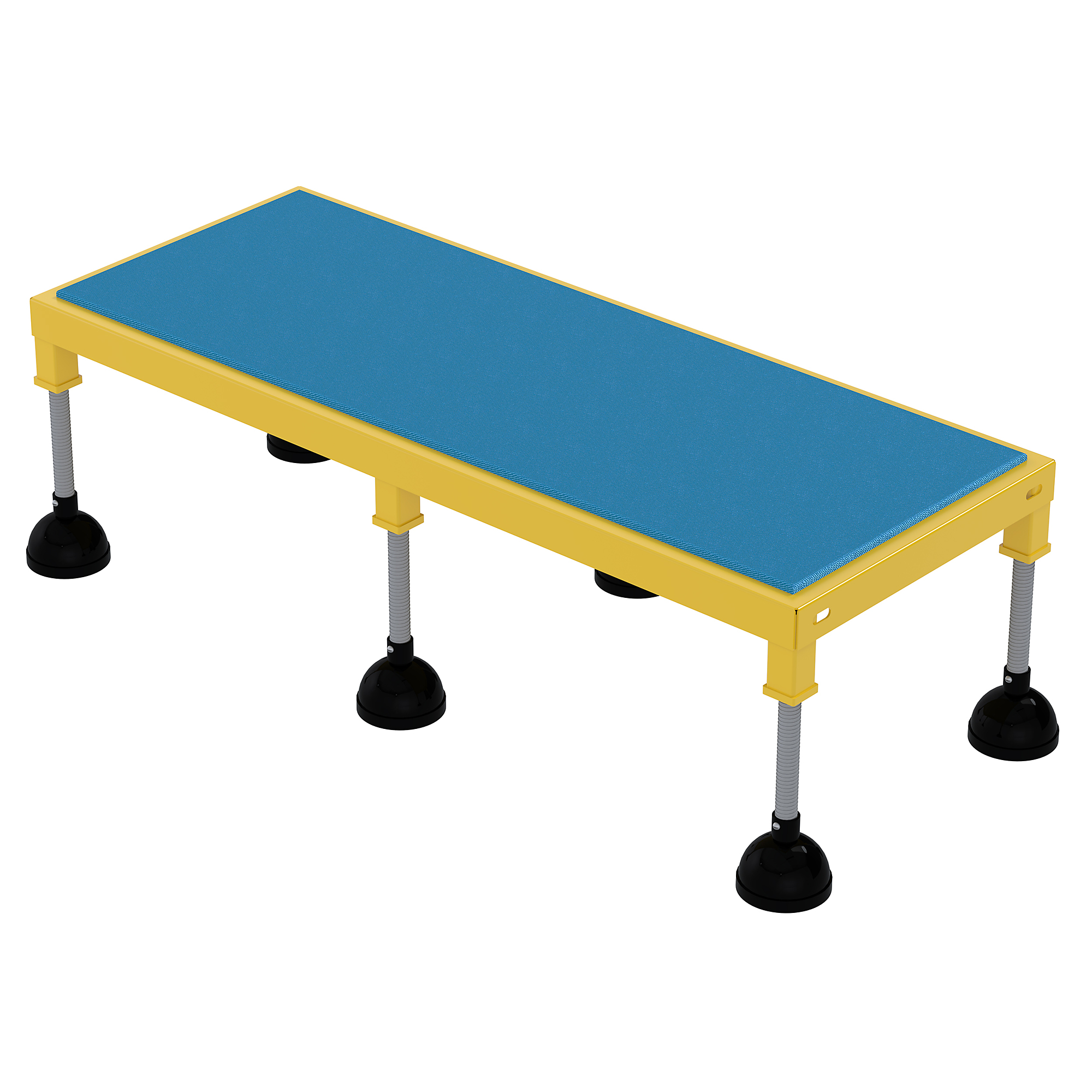 Vestil Portable Adjustable Height Worker Stand - 48in. x 19in., 500-Lb. Capacity, Ergonomic Matting, Model# PAHT-H-1948